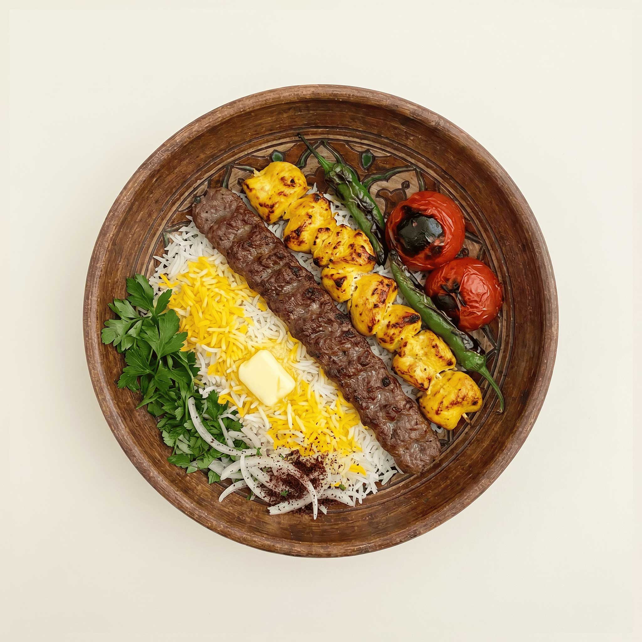 Vaziri Kebab with Rice