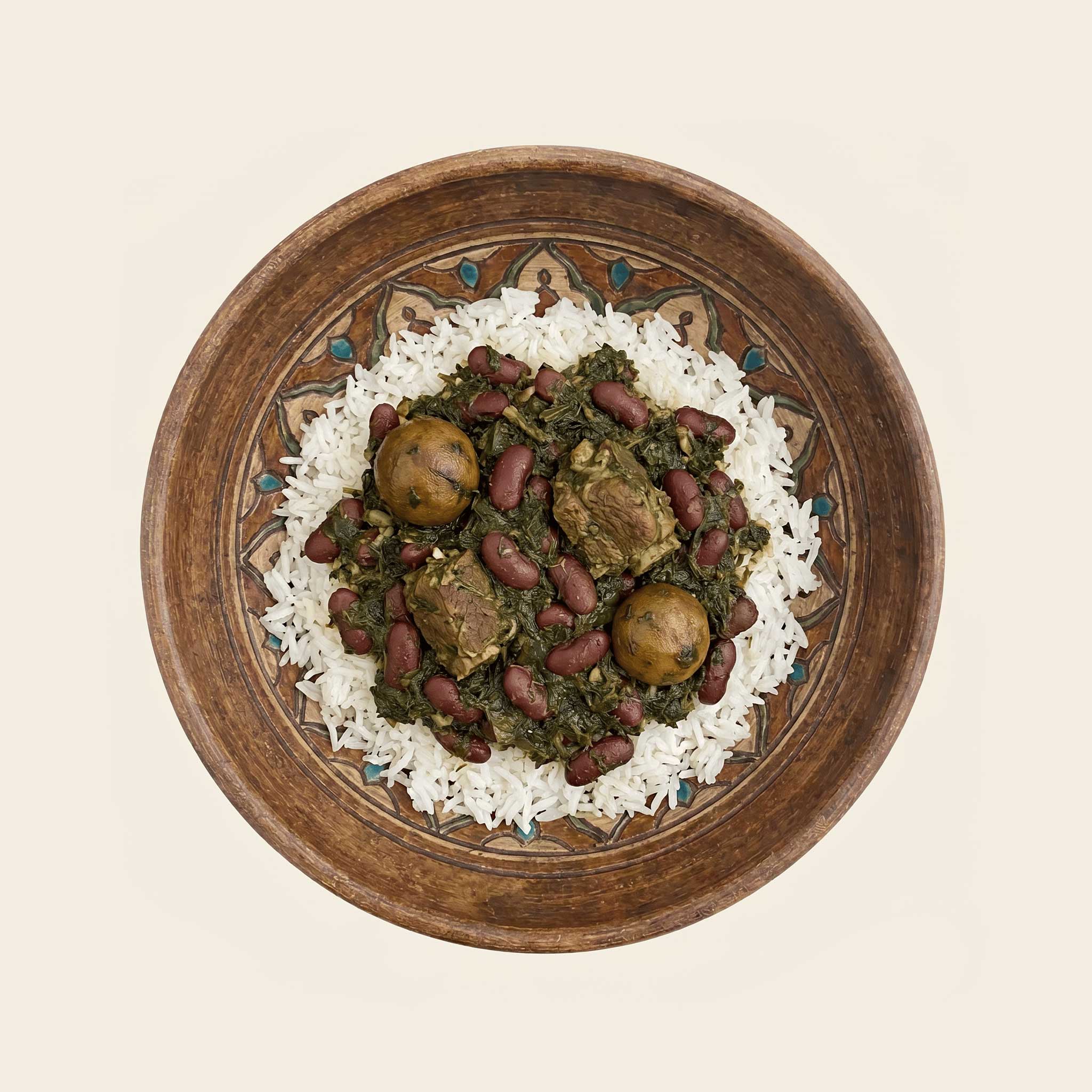 Ghormeh Sabzi with Rice